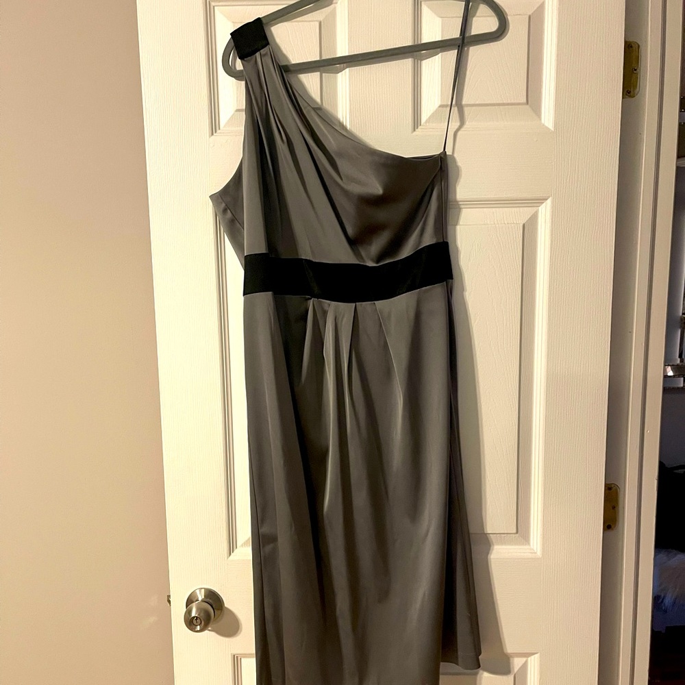 Silver One Shoulder Dress